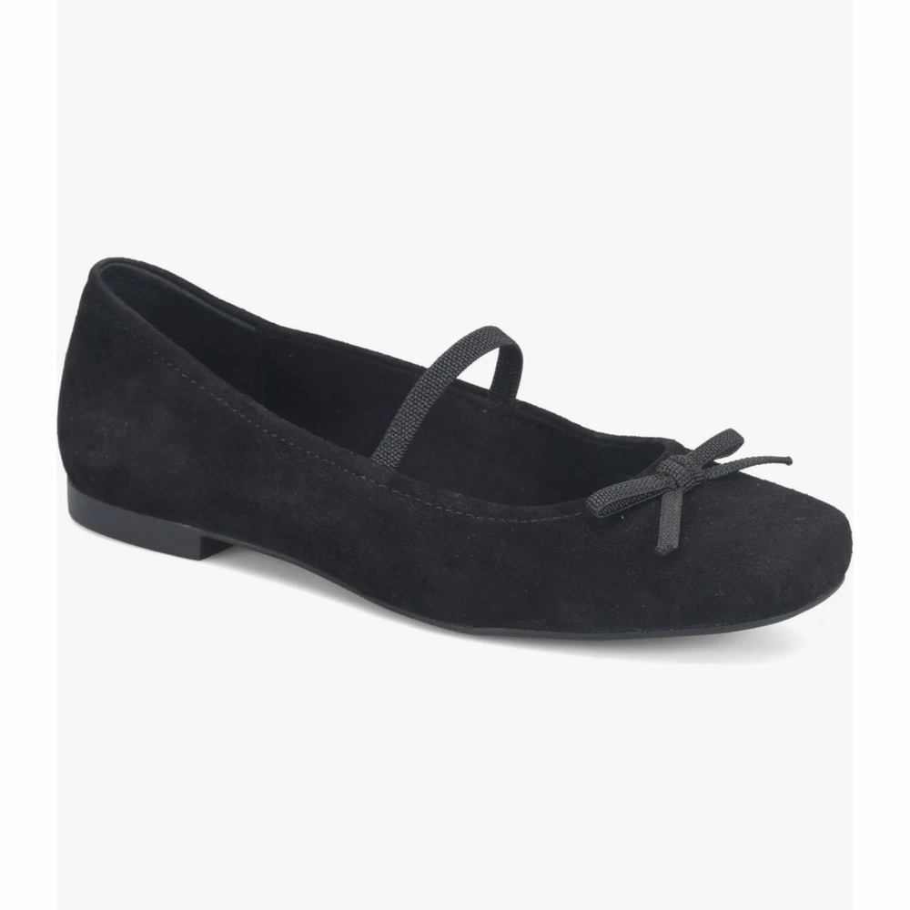 Born‎ Black Suede Ballet Flats